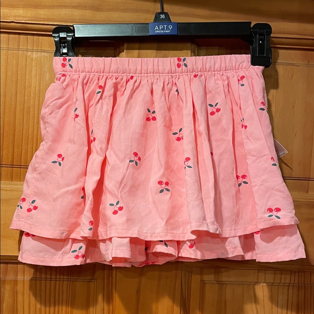 Bundle NWT Old Navy Pink Skort with Cherry Print and Tye Dye Shorts - Picture 2 of 12